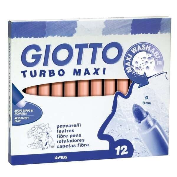 Flomāsters GIOTTO Turbo Maxi Marķieru komplekts 5 mm Pink 12 gab.