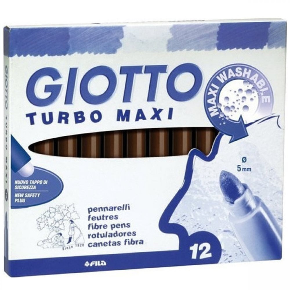 Fixka GIOTTO Turbo Maxi Sada fixiek 5 mm Brown 12 ks
