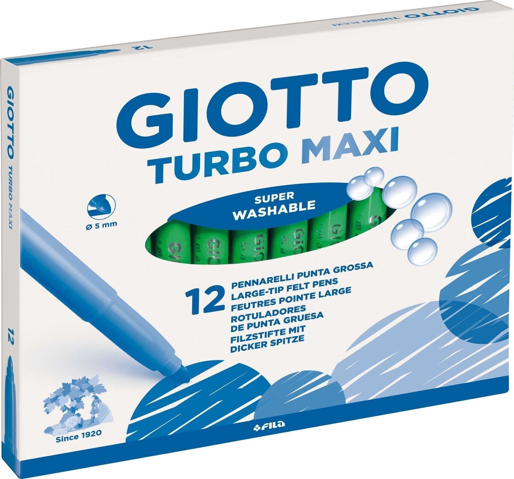 Flomaster GIOTTO Turbo Maxi Set flomastera 5 mm Grass Green 12 kom