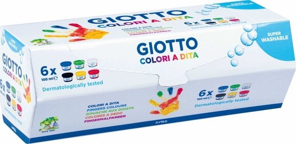 Näpuvärv GIOTTO Be-Bé Sada prstových värvid Mix 6 x 100 ml 6 - 1
