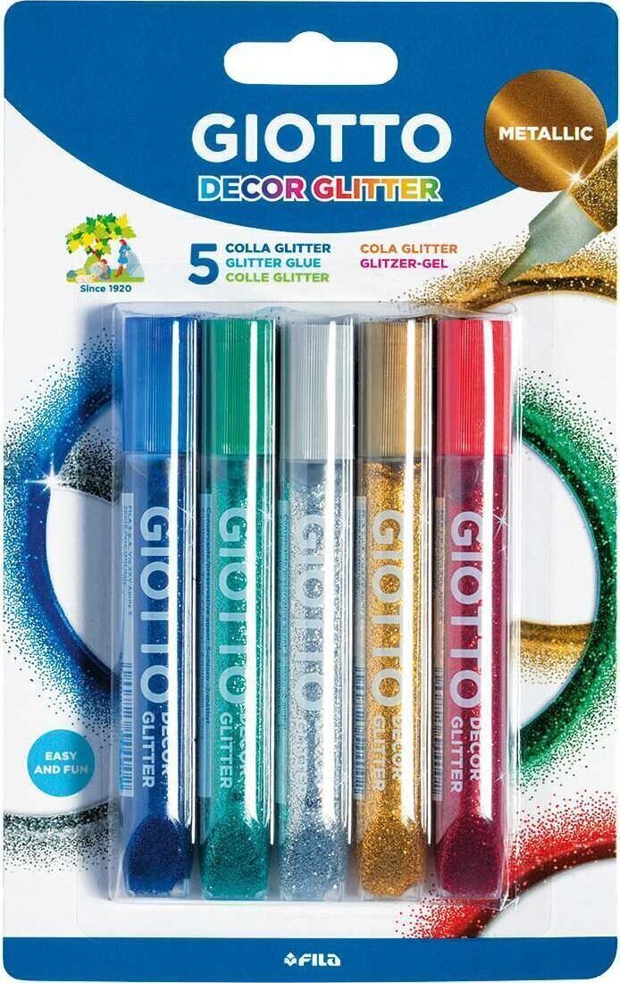 Līme GIOTTO Decor Glitter Līme 5 x 10 g Metallic Glitter