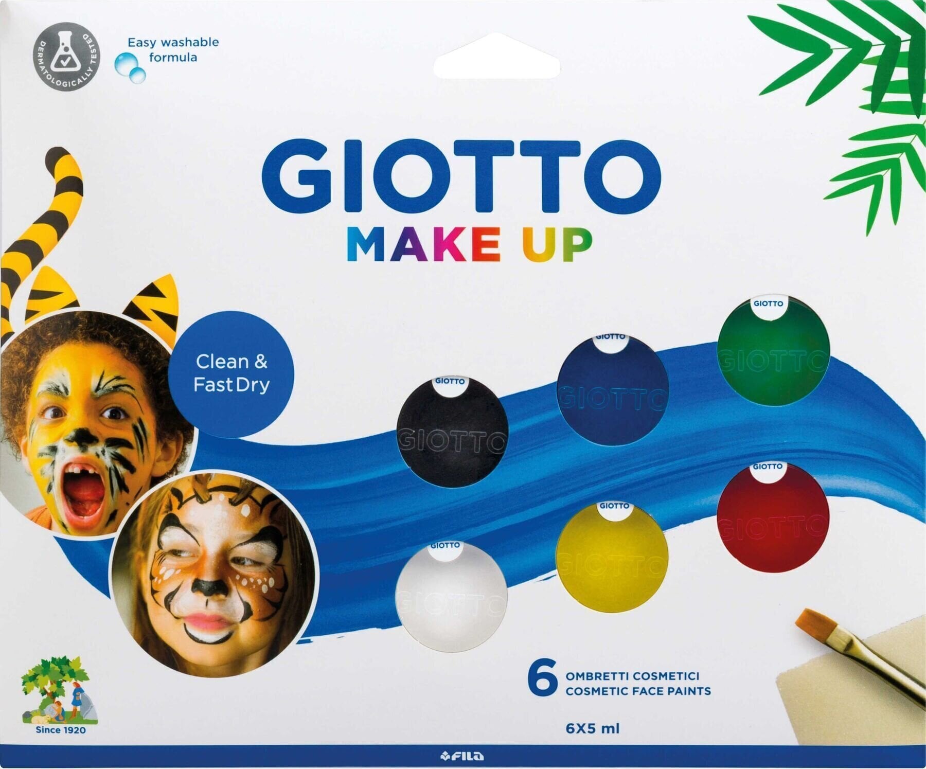 Sejas krāsa GIOTTO Make Up Veido dažų rinkinys Classic 8 × 5 ml 8 Gab.