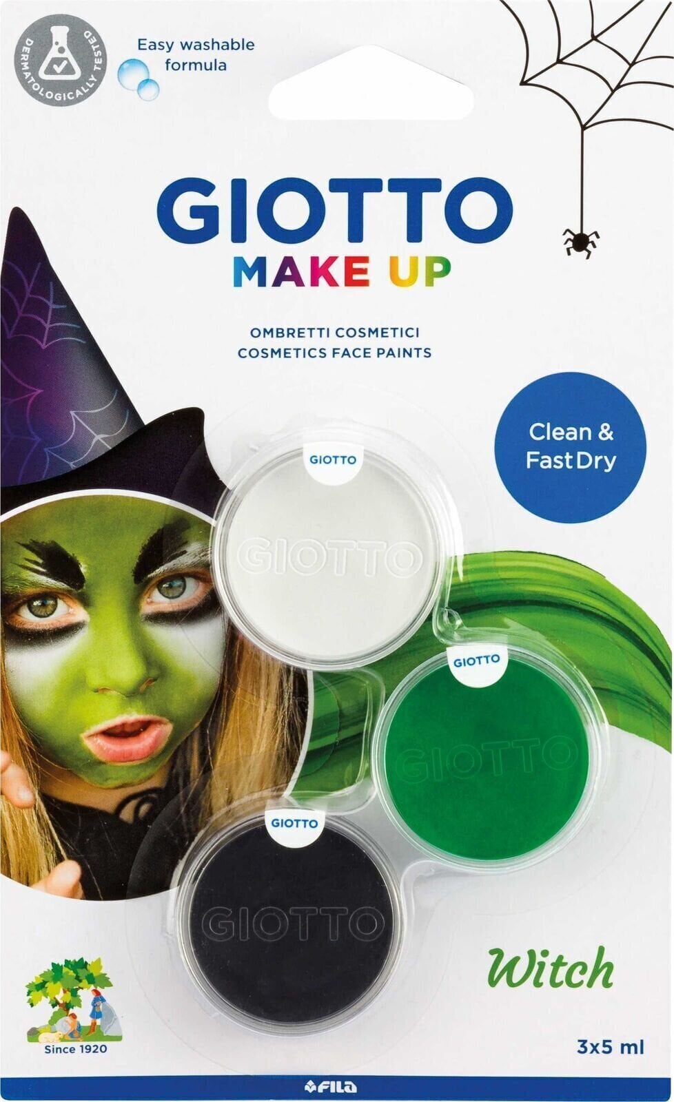 Boja za lice GIOTTO Make Up Set boja za lice Witch 3 × 5 ml 3 kom