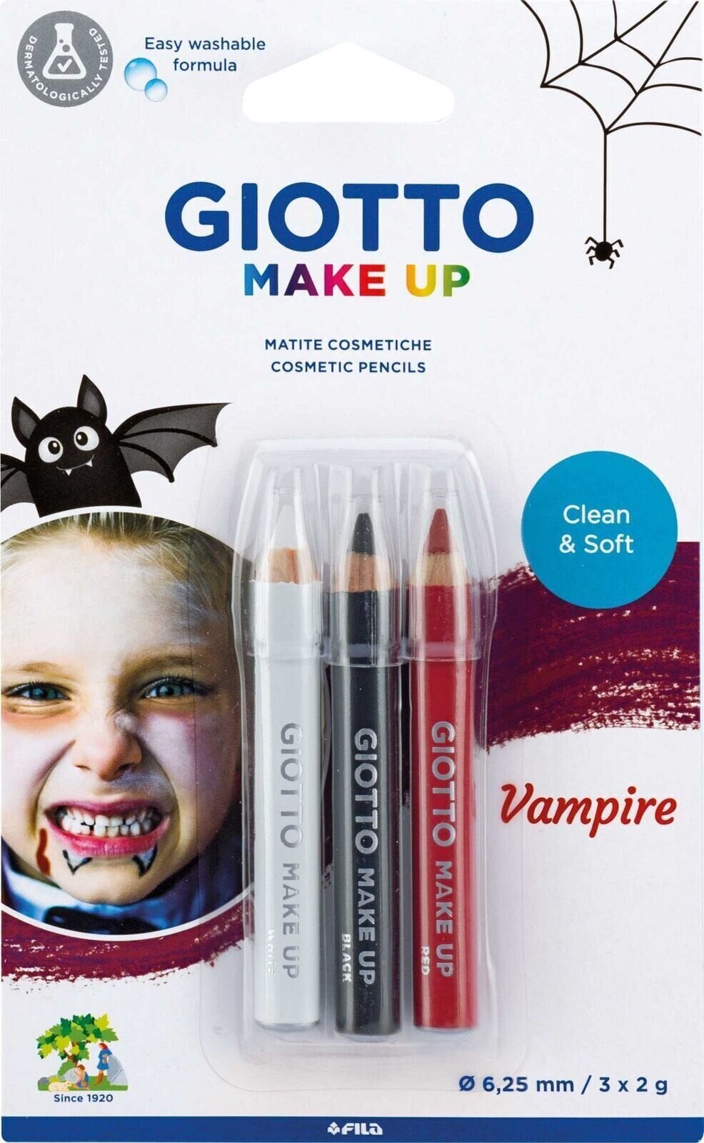 Boja za lice GIOTTO Make Up Set boja za lice Vampire 3 × 5 ml 3 kom