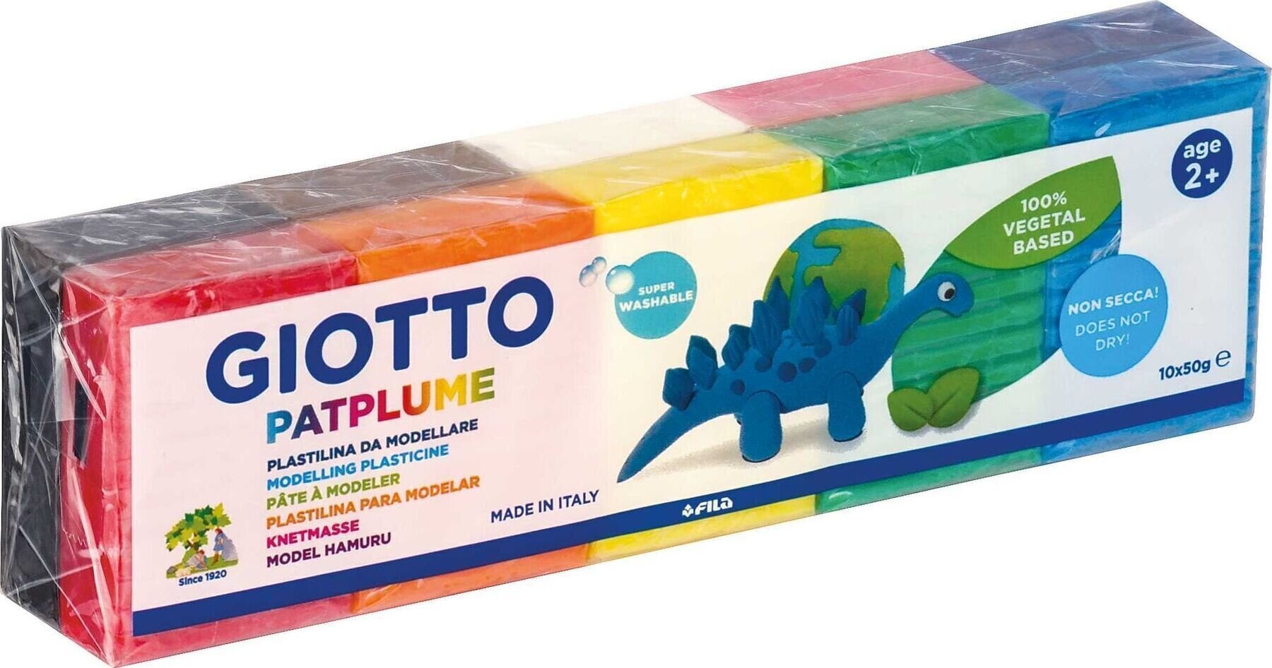 Modelēšanas māls bērniem GIOTTO Patplume Modelēšanas māls bērniem Mix 10 x 500 g