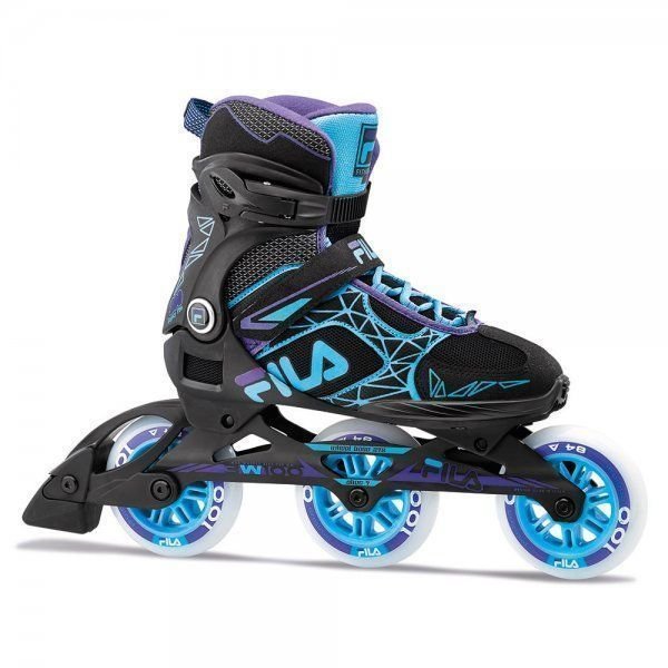 Roller Skates Fila Legacy Pro 100 Lady Black/Light/Blue/Violet UK 8,5