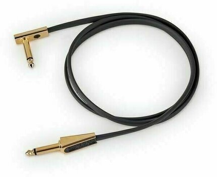 Prepojovací kábel, Patch kábel RockBoard Gold Series Flat Looper/Switcher Čierna 100 cm Rovný - Zalomený - 1