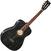 Jumbo elektro-akoestische gitaar Cort AF-590MFB-OP Black Open Pore