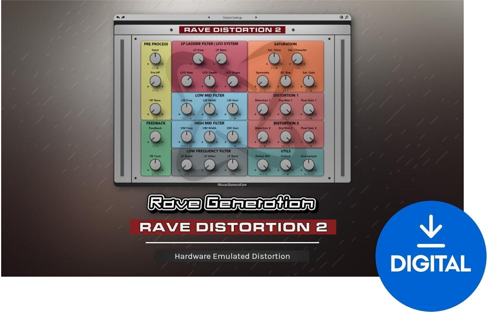 Software Plug-In FX Processor Rave Generation Rave Distortion 2 (Ψηφιακό προϊόν)