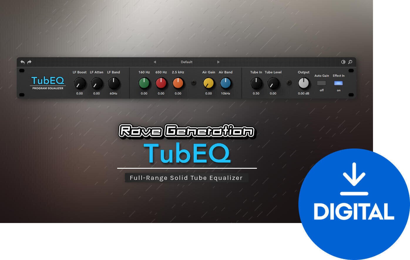 Студио софтуер Plug-In ефект Rave Generation TubEQ (Дигитален продукт)