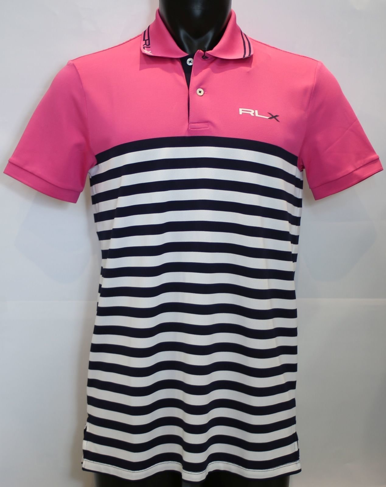 Poloshirt Ralph Lauren Light Weight Tech Pique Pink/Navy M