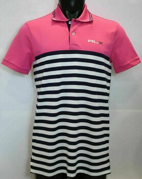 Polo Shirt Ralph Lauren Light Weight Tech Pique Pink/Navy M - 1