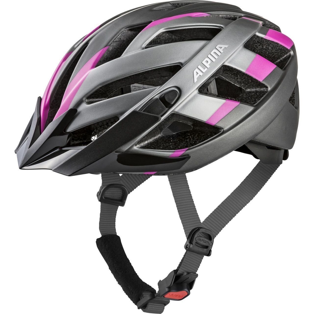 Bike Helmet Alpina Panoma 2.0 L.E. Titanium/Pink 56-59 Bike Helmet