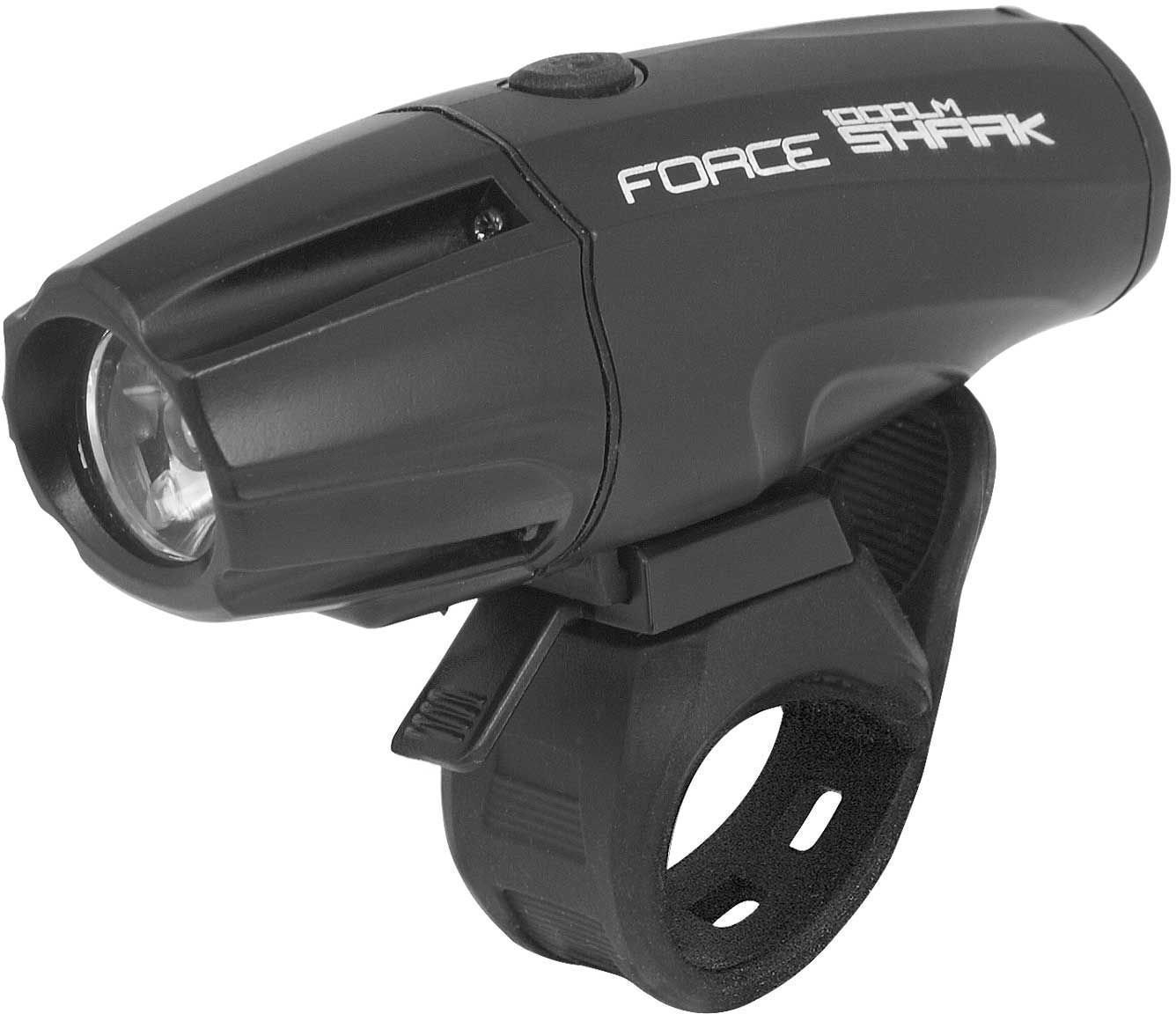 Éclairage de vélo Force Front Light Shark-1000 USB Black