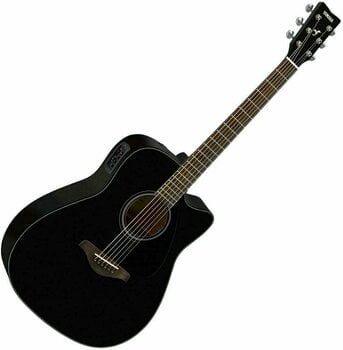 electro-acoustic guitar Yamaha FGX800C Black - 1