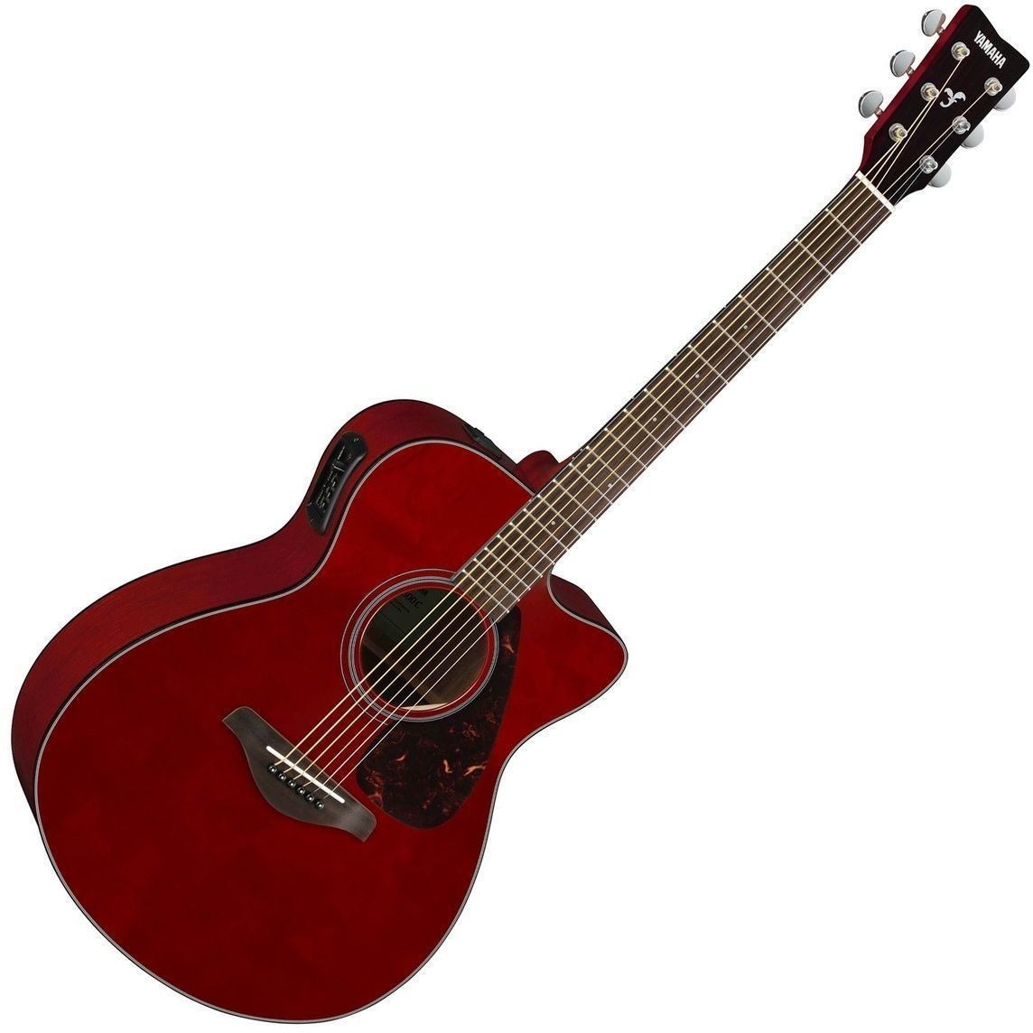 Guitare Jumbo acoustique-électrique Yamaha FSX800C Ruby Red