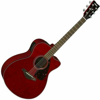 Jumbo elektro-akoestische gitaar Yamaha FSX800C Ruby Red - 1