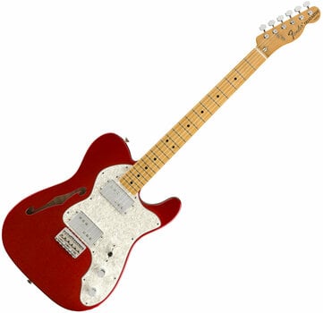 Electric guitar Fender Vintera 70s Telecaster Thinline MN Candy Apple Red - 1