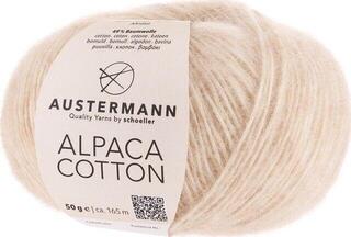 Pređa za pletenje Austermann Alpaca Cotton 90310-01 Cream Pređa za pletenje