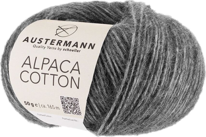 Pređa za pletenje Austermann Alpaca Cotton 90310-04 Grey Pređa za pletenje
