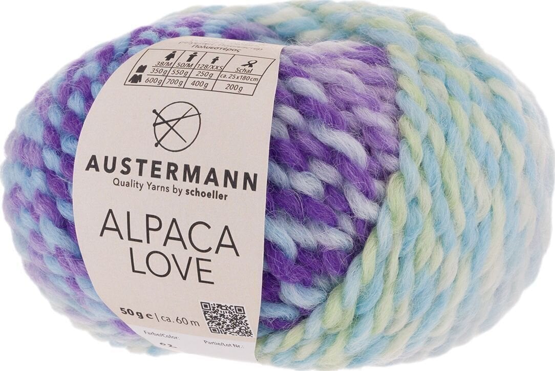 Pređa za pletenje Austermann Alpaca Love 90312-02 Watercolour Pređa za pletenje