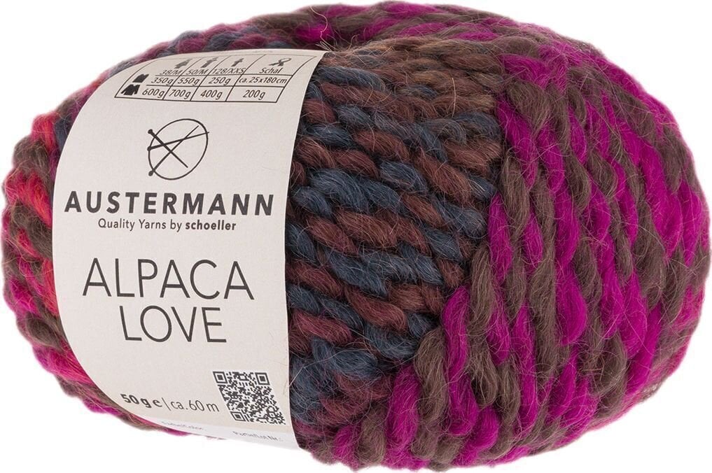 Pređa za pletenje Austermann Alpaca Love 90312-05 Berry Pređa za pletenje