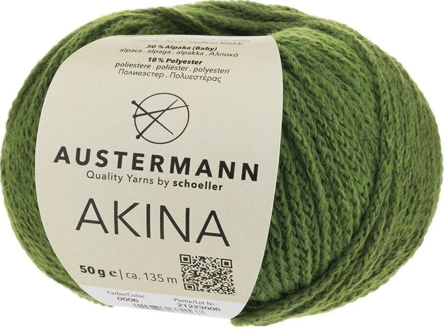 Pređa za pletenje Austermann Akina 90322-06 Moss Pređa za pletenje