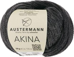 Knitting Yarn Austermann Akina 90322-07 Anthracite Knitting Yarn