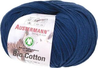 Knitting Yarn Austermann Bio Cotton 98299-04 Navy Knitting Yarn