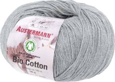 Pređa za pletenje Austermann Bio Cotton 98299-07 Grey Mottled Pređa za pletenje - 1