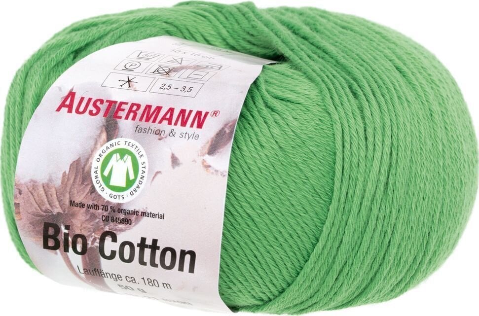 Pređa za pletenje Austermann Bio Cotton 98299-09 Grass Pređa za pletenje