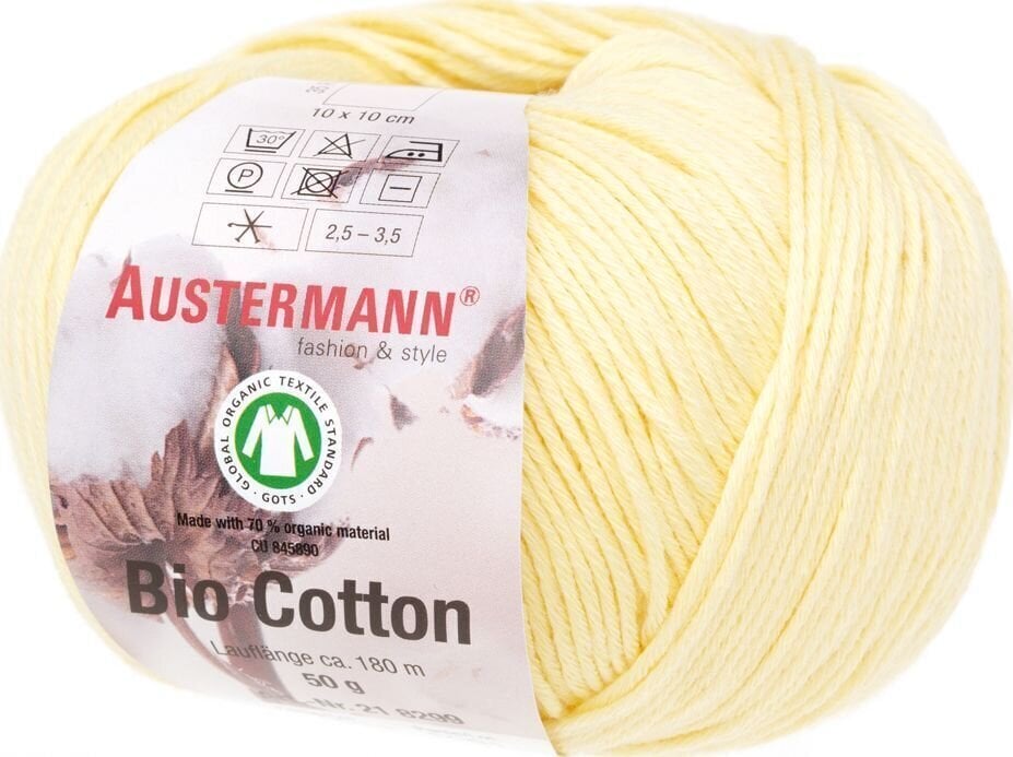 Pređa za pletenje Austermann Bio Cotton 98299-12 Mimosa Pređa za pletenje