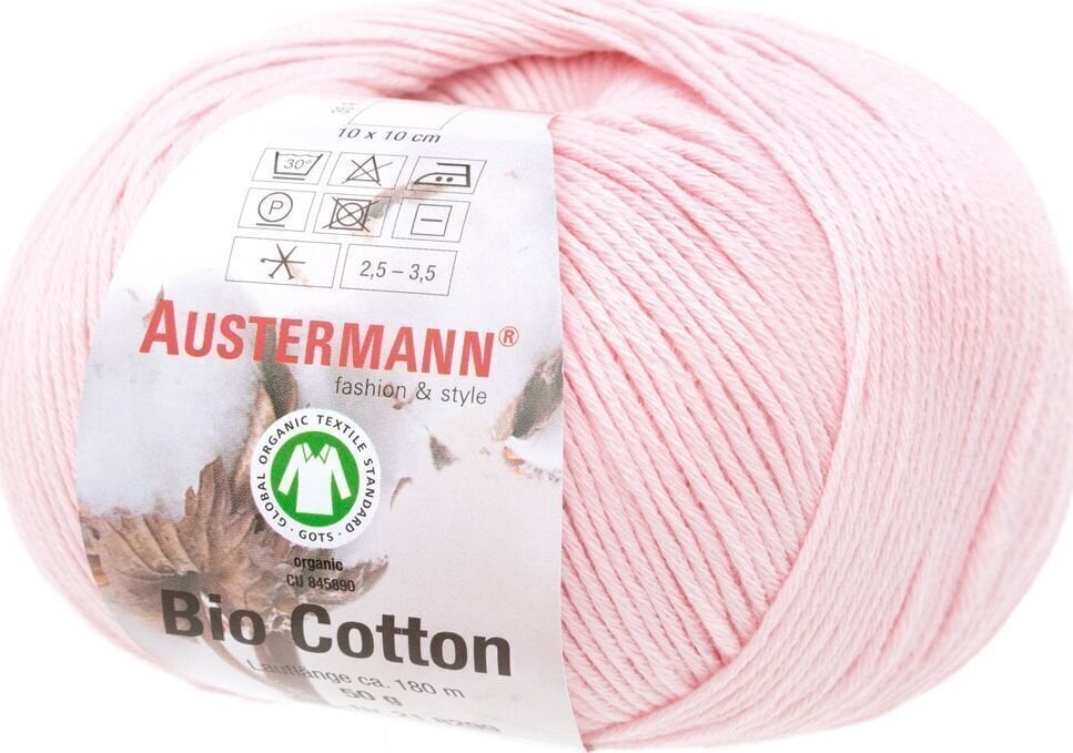 Pređa za pletenje Austermann Bio Cotton 98299-14 Rosé Pređa za pletenje