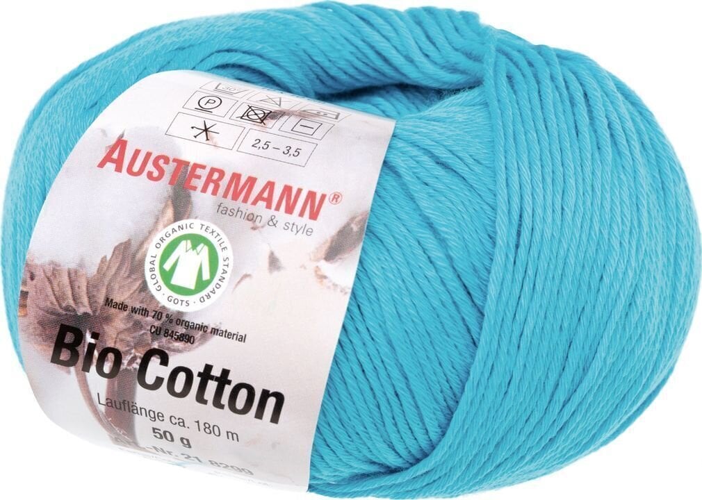 Pređa za pletenje Austermann Bio Cotton 98299-17 Turquoise Pređa za pletenje