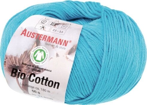 Pređa za pletenje Austermann Bio Cotton 98299-17 Turquoise Pređa za pletenje - 1