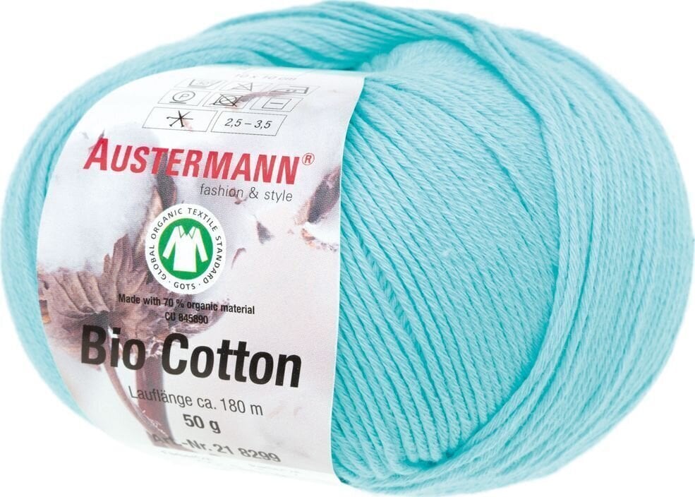 Pređa za pletenje Austermann Bio Cotton 98299-18 Aqua Pređa za pletenje
