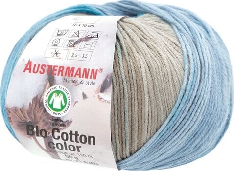 Pređa za pletenje Austermann Bio Cotton Color 98300-102 Denim Pređa za pletenje - 1