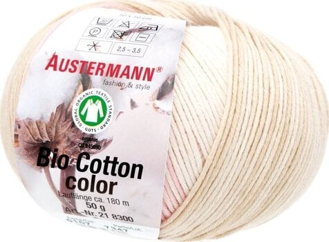 Pređa za pletenje Austermann Bio Cotton Color 98300-107 Freesia Pređa za pletenje - 1
