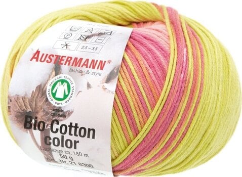Pređa za pletenje Austermann Bio Cotton Color 98300-108 Pearl Pređa za pletenje - 1