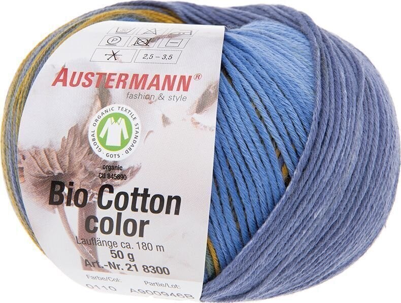 Pređa za pletenje Austermann Bio Cotton Color 98300-110 Sapphire Pređa za pletenje
