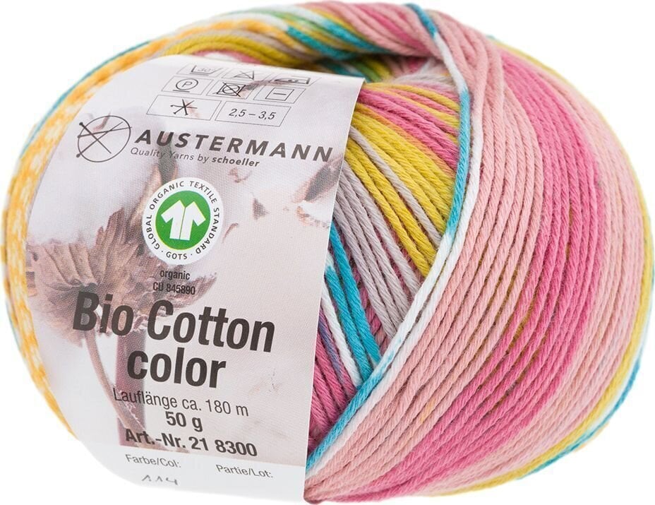 Pređa za pletenje Austermann Bio Cotton Color 98300-114 Candy Pređa za pletenje