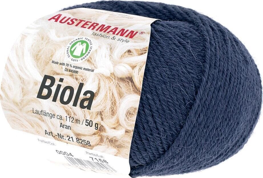 Pređa za pletenje Austermann Biola 98258-04 Dark Blue Pređa za pletenje