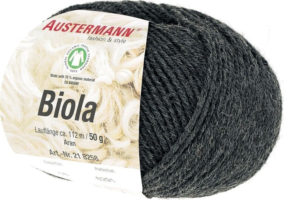 Pređa za pletenje Austermann Biola 98258-08 Anthracite Mottled Pređa za pletenje