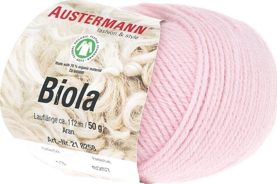 Pređa za pletenje Austermann Biola 98258-13 Rosé Pređa za pletenje