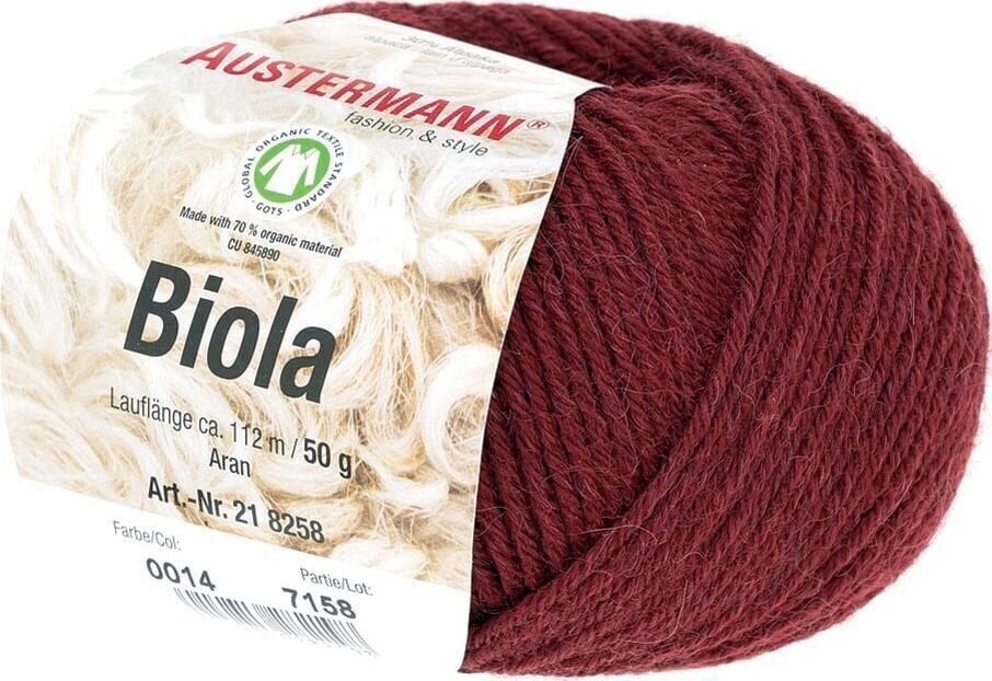 Pređa za pletenje Austermann Biola 98258-14 Bordeaux Pređa za pletenje