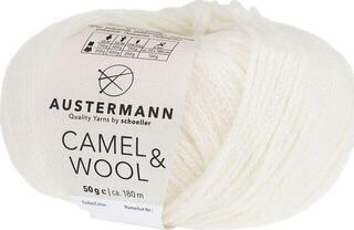 Pređa za pletenje Austermann Camel & Wool 90343-01 Wool White Pređa za pletenje