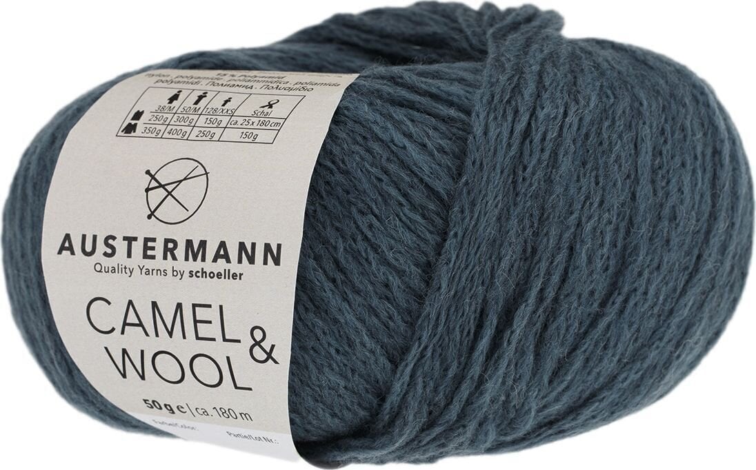 Pređa za pletenje Austermann Camel & Wool 90343-04 Blue Pređa za pletenje