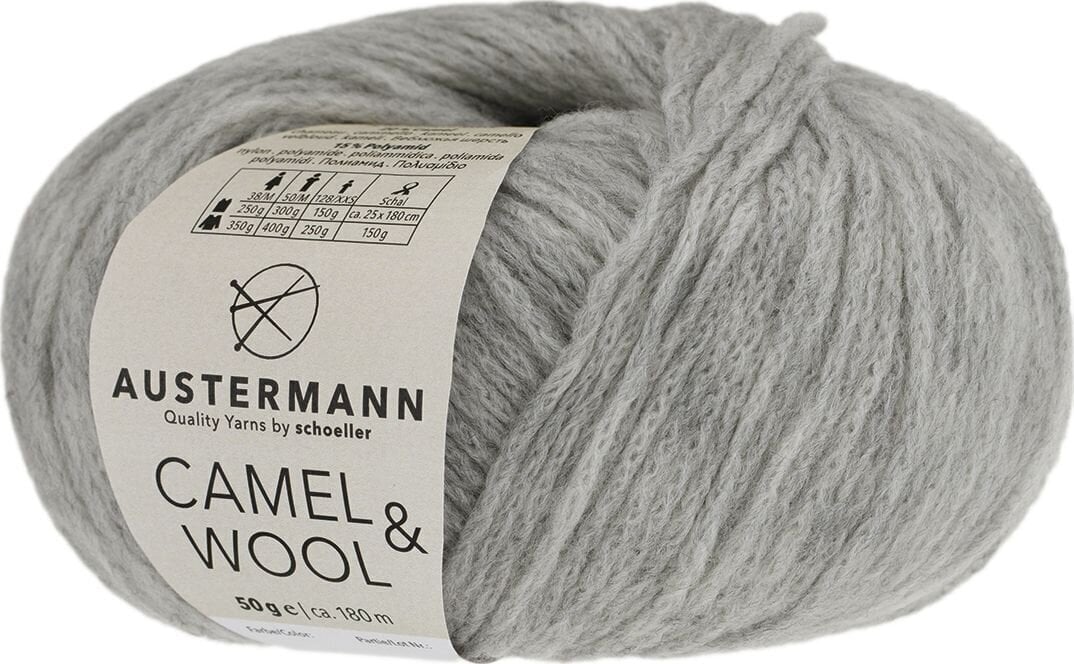 Pređa za pletenje Austermann Camel & Wool 90343-12 Silver Pređa za pletenje