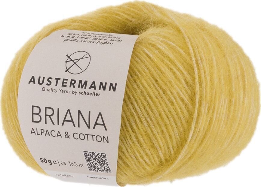 Fil à tricoter Austermann Briana Alpaca & Cotton 90319-01 Yellow Fil à tricoter