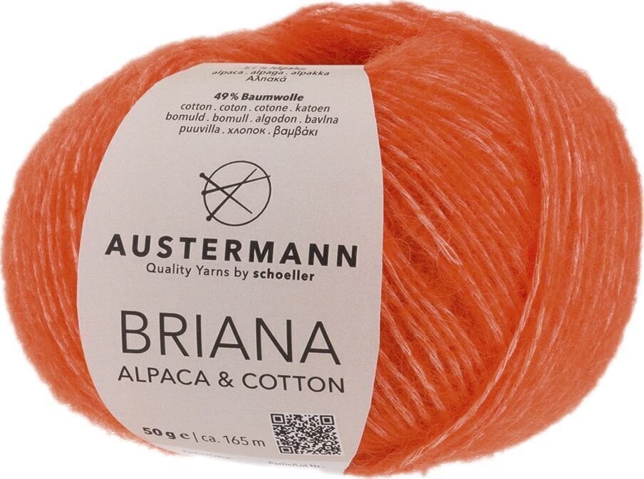 Pređa za pletenje Austermann Briana Alpaca & Cotton 90319-02 Orange Pređa za pletenje